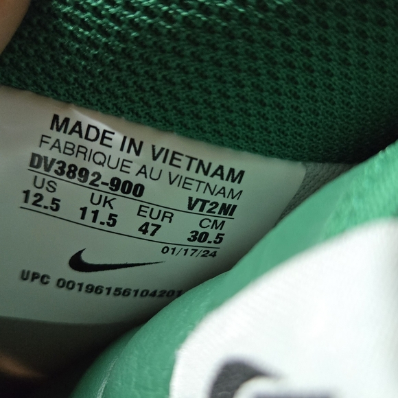 Nike Air Force 1 "Nike By You" Custom Made Kelly Green White - Picture 5 of 6